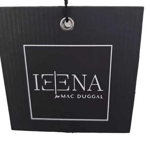 Ieena for Mac Duggal Plunging Halter Neck Dress White Size 4 NWT - Picture 11 of 12